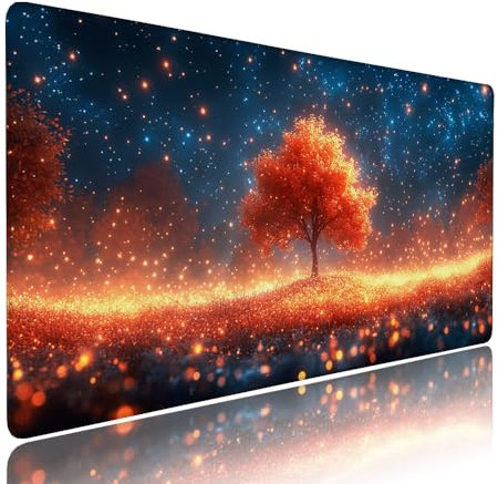 Tappetino Mouse Gaming xxl Accessori Scrivania Ufficio Nero Sogno Grande Tappetino Mouse e Tastiera Sottomano da Scrivania, Gaming Accessori pc 1200x600x3mm Base Antiscivolo, per PC Laptop d-431