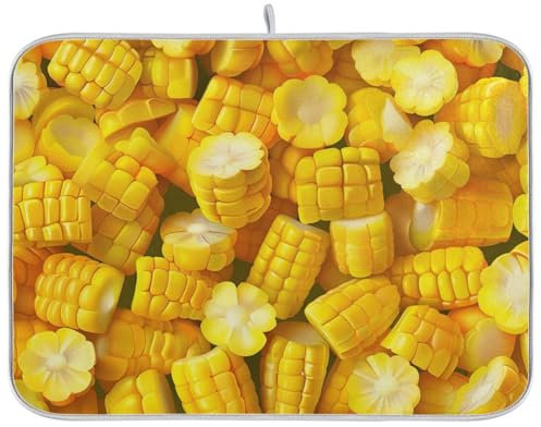 Affettato mais realistico cibo piatto asciugatura mat assorbente microfibra asciugatura stuoie per piatti microfibra contenedor para vasos mojados 18 x 24