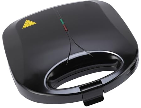 LUCKDANO Macchina per Biscotti Alle Noci, Macchina Elettrica per Torte Alle Noci a Doppia Faccia Antiaderente con Impugnatura Cool Touch, per Uso Domestico (BLACK)