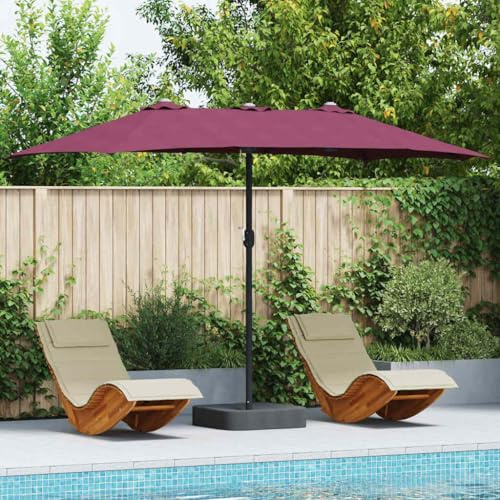 Générique Parasol de Jardin Rouge Bordeaux 385 x 209 x 244 cm Tissu,Maison & Jardin,Pelouses & Jardins,Vie en extérieur,Parasols & voiles d'ombrage,Rouge,16.08 KG,42003279