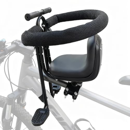 Mehome Front Mount Kids Bike Seat for Adult Bike - Baby & Toddler Bicycle Seat with Adjustable Footrests, for Children 1-5 Years, Easy-Install Child Carrier for Commuting & Family Rides