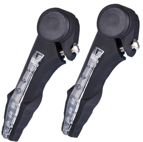 JOINPAYA Feu de Guidon de Vélo LED Rechargeable USB, Paire de Clignotants Rouges pour Guidon 22 Mm, Éclairage Sécurité Nuit Compact et Puissant, Accessoires Cyclisme Outdoor