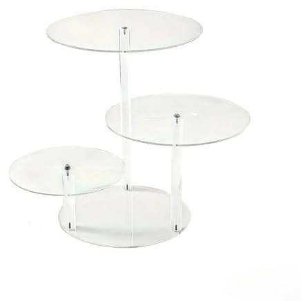 Gorger 3-Tier Round Acrylic Cake Stand, Clear Cupcake Display Tower, 30cm Tall Dessert Stand for Wedding, Party, Dessert Table