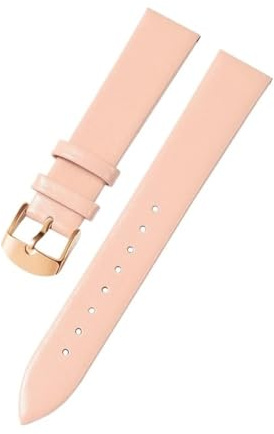 Klocktillbehör Bandrem I Äkta Läder Mode Rosa Klockband Snabbsläpp Klassisk Elegant Mjuk Ersättning 14/16/18/20/22 Mm(A5,14mm)