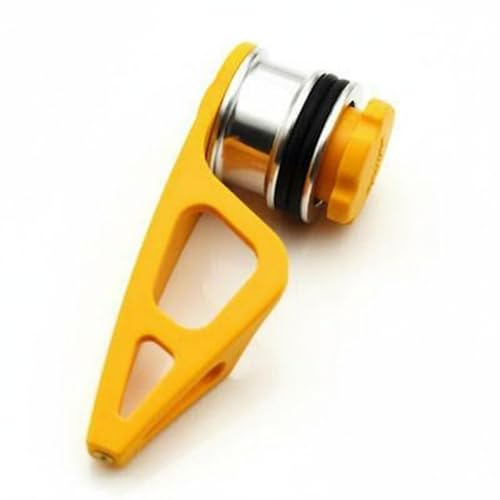 Amagogo Appareil de Nouage de Ligne de Pêche Outil de Nœud Bobineur Knotter Dispositif Ligne Accessoire Métal Plastique Compact Léger Boîte à Leurres Adapté, Jaune Argenté, 33G
