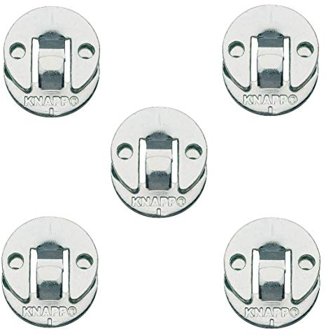 Gedotec Blenden-Verbinder Möbelverbinder zum Schrauben Verbindungsbeschlag aus Metall | DUO | Einhänge-Verbinder für Treppen & Verkleidungen uvm. | 5 Paar - Einhängebeschlag für Möbel & Betten