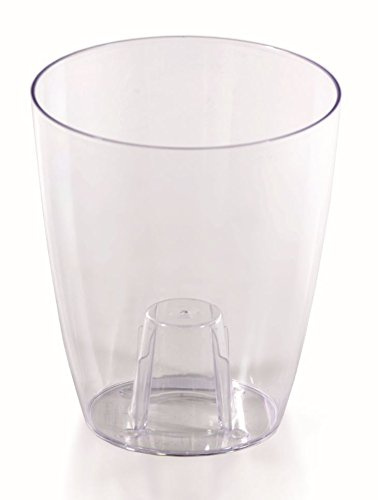 Blumentopf - MultiProject - Blumentöpfe - Pflanzkübel - Blumenkübel - Premium Qualität - am besten für Orchideen - Orchidee transparent Topf - 2 Größen 6 Farben (Ø 13 cm, H 16 cm, Transparent)