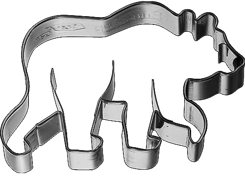 Birkmann, Ausstechform Bär, mit Innenprägung, Ausstecher, Plätzchenform, Keks, Plätzchen, Edelstahl, 8.5 cm | ks, Plätzchen, Edelstahl, 8.5 cm