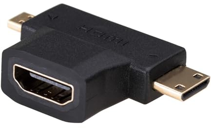 AKYGA AK-AD-23 - Adaptador Mini y Micro HDMI (Conector HDMI Hembra a Mini HDMI Macho)