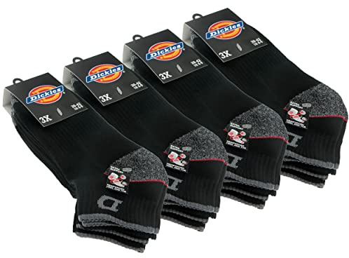 Dickies WORK SNEAKERS - Calcetines de trabajo (12 pares, tallas 39-50), Negro , 47-50