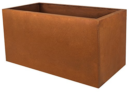 Köhko® Designer-Pflanztrog aus Cortenstahl Viva 80 x 36 x 32 cm | Pflanzkübel in Edelrost-Optik