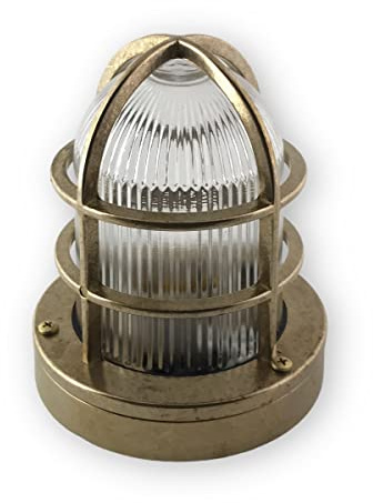 KsH and Co Damil Brass Deckenschiffsleuchte mit klassischem Raster