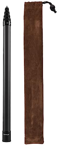 3 Metro Bastone Selfie Invisibile per Action Cam, Camnoon Monopiede Palo Telescopico Asta Selfie Stick Carbonio Antiscivolo 262G con Blocco Rotante Stabile, Sacchetto di Stoccaggio in Velluto a Coste