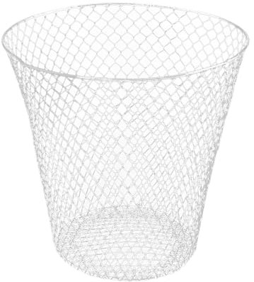 Large Metal Mesh Bedroom Trash Can, Round Mesh Wastebasket Trash Can, Sturdy Metal Waste Bin for Bathrooms, Kitchens, Home Offices, Bedrooms, Lightweight Metal Garbage Bin