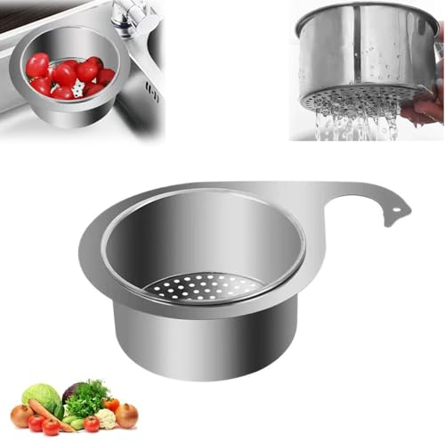 Multi-functional Drain Basket, Siebkorb aus Edelstahl in Schwanenform für die Spüle, Spülbecken Sieb, Abnehmbare Sieb Küche Abflussregal,Waschbecken Filterablage (2pcs)