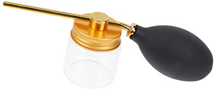 Healeved Applicatore di Polvere per Fibre Capillari, Flacone Spray in Vetro Silicone e Lega di Alluminio, per Uso Domestico e Salone