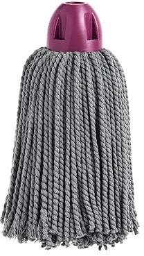 MAYA Fregona 100% Microfibra Atomic. Extra Absorbente. Limpieza Eficiente y Duradera para Superficies Lisas. Rosca Universal. Color Burdeos