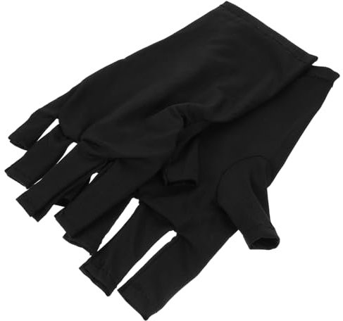 Mikinona 2 Pairs Uv Gloves for Gel Nails Manicure Glove Sunscreen Glove for Nail Dryer Lamp