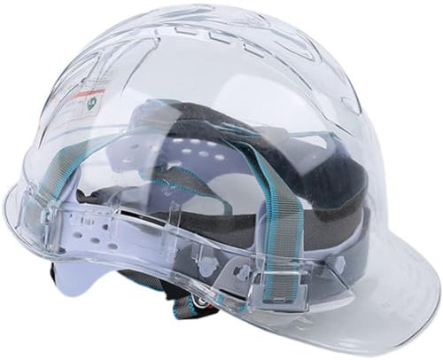 Vobumix Casco De Seguridad Industrial Transparente, Cascos De Construcción, Casco Protector para Trabajadores, Casco De Protección Ajustable para Cabeza para Silvicultura, Constructores