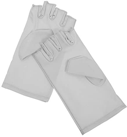 BATHVEVE Fingerless UV Protection Gloves for Manicures, Professional Gel Nail Hand Protection Gloves Made of Spandex, for Driving and Manicure Lamp Use