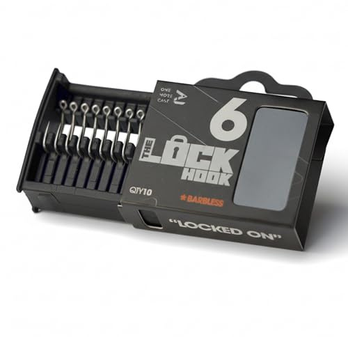 OMC Lock Hooks - Barbed & Barbless Carp Hooks, Sizes 2, 4, 6 & 8