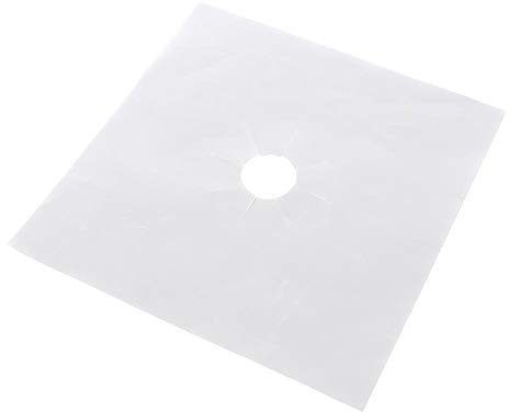 Qcwwy Protecteur de Cuisinière à Gaz, Tapis de Cuisson Réutilisable en Fibre de Verre, Gardez Votre Cuisinière Propre avec une Résistance à la Chaleur jusqu'à 500 °F, pour une Utilisation en