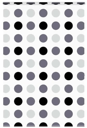 Mokuyary Shower Roller Blind with Cassette 160x240 cm Fabric Width 156 cm Mould Proof and Mildew Resistant Washable Bathroom Curtains, Shower Curtain for Bathroom circles with cassette