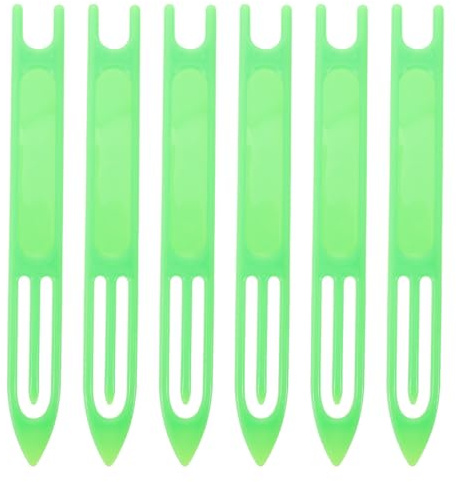 Milisten Lot de 6 Navettes en Plastique Vertes Extra Larges 26,5x3,5x0,52 Cm pour Réparation de Filets de Pêche, Outil de Tissage Précis pour Cages à Crabes et Filets de Pêche,