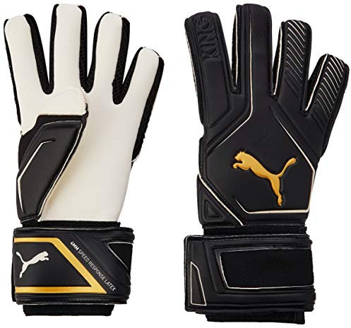 PUMA Unisex – Erwachsene King IC torwarthandschuhe, Black-Gold White, 9