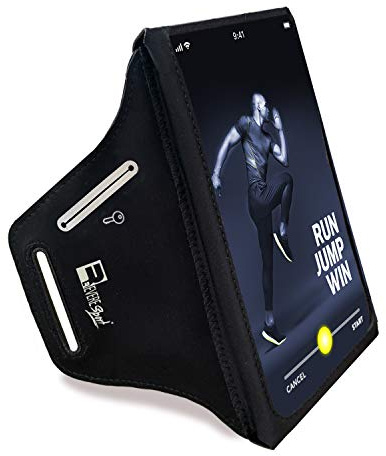 RevereSport Wasserdichtes Sportarmband für Telefon mit Hülle an (Otterbox, Lifeproof). Laufarmband Telefonhalter Kompatibel iPhone 15/14/13/12/11/8/Max/Plus & Samsung S23/S22/S21/S20/Ultra