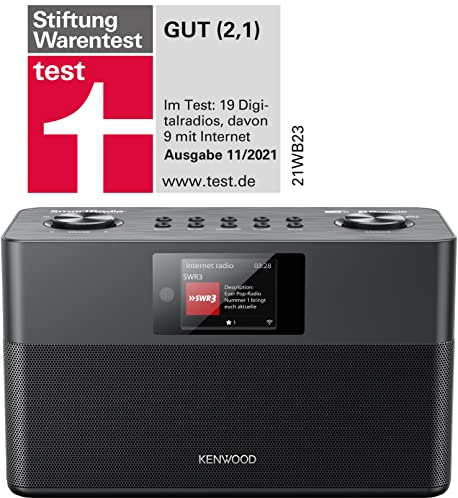 KENWOOD CR-ST100S-B - Smart-Radio mit Internetradio, WLAN, 2 x 10 W RMS, Bassreflex Lautsprecher, DAB+, UKW, Bluetooth, USB, Line-In/-Out, Weckfunktion, Sleeptimer, TFT-Farbdisplay, Fernbedienung