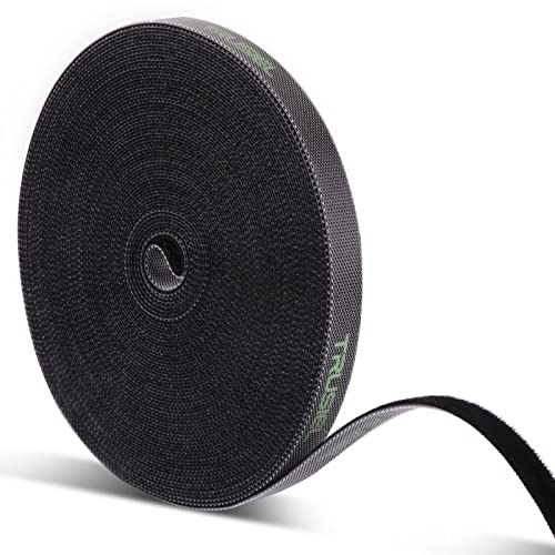 Trusiel Attache Cable Serre-câble Bande Scratch Cable Management Range Cable Organisateur Rouleau 10 mm de large 5 Mètre Noir