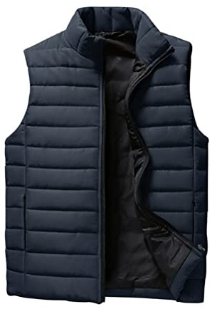 ORANDESIGNE Homme Doudoune sans Manche Gilet Ultra Légère Veste Manteau Parka Blouson Zippée Casual Chaud Manteau Matelassée Rembourrée