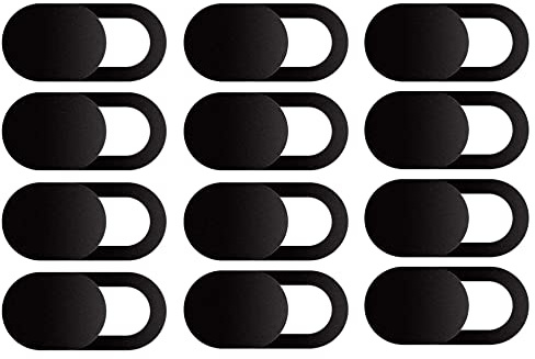 12PCS Webcam Cover Control deslizante de cubierta de cámara web, cubierta de cámara web ultradelgada para computadora portátil,iPad Pro,iMac,PC / computadora,tableta,iPhone,cubiertas de privacidad
