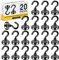 Grtard 20 Pack Magnetic Hooks, 22 lb+ Black Neodymium Magnet Hooks Heavy Duty, Magnets with Hook for Fridge, Strong Magnetic Hook for Cruise, Small Holder for Tool, Kitchen, Ceiling, Office