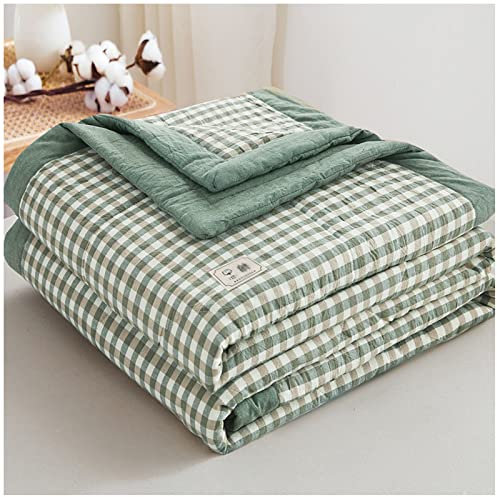 TOULIVER Ganzjahresdecke Steppdecke, Antiallergisch für Allergiker 100% Baumwolle Bettdecke Double Face Atmungsaktiv Leichte Sommerdecke, Waschmaschinenfest,B,180x200cm