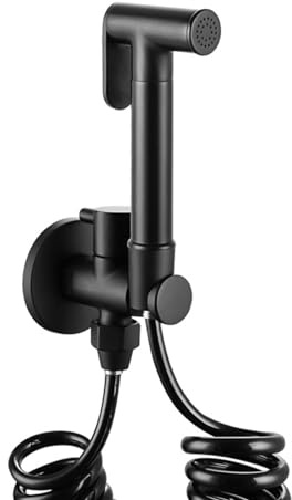 PulvéRisateur De Bidet De Toilette Robinet Douchette Wc Douchette Toilette Wc Monocommande Tout Cuivre Multifonction,noir,Tuyau De 2,3 M