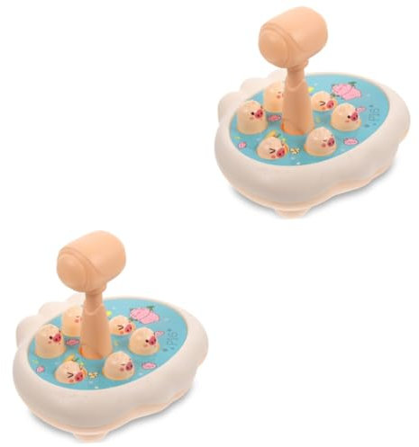 VICASKY 2 Sätze -Spiel Spielzeug Lustiges Stampfspielzeug Hamsterspielzeug Spielzeuge Frühpädagogisches Spielzeug Klopfendes Spielzeug Kinder Spielset Plastik Rosa
