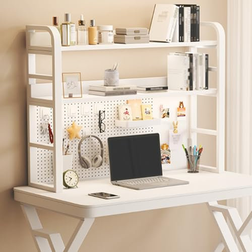 jwfxiaodige Desktop-Bücherregal Tischregale, Ständer Aufbewahrungsorganisator, Erweiterbar Display Regal Rack, für Home-Office-Wohnheim, zur Aufbewahrung Von Gegenständen(White,95cm/37in)