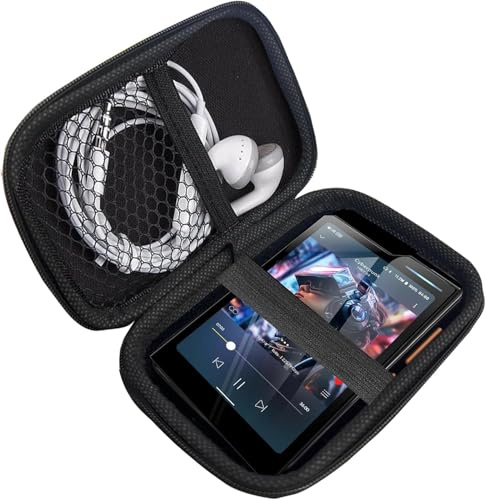Blueshaweu Hartschalen-Reise- und Aufbewahrungskoffer, kompatibel mit HiBy R4 11,9 cm (4,7 Zoll) MP4- und MP3-Player (schwarz)