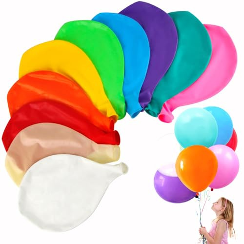 Luftballons Groß, RosyFate 10 Stück Luftballon 36 Zoll/90 cm, Luftballons Bunt, Luftballon Geburtstag, für Kinder Geburtstag sfeier, Babyparty, Jubiläum Party Deko
