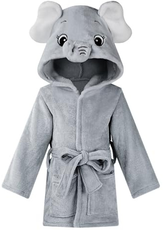 WYTbaby Bademantel Baby Weich Flanell Kinder Bademantel mit Kapuze, Schnell Trocken Bademantel für Baby Mädchen Jungen