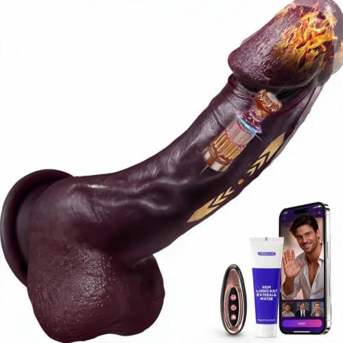 Govosaa Black Thrusting Dildo, Realistic Heated Thick, AI Sync BBC Dildos
