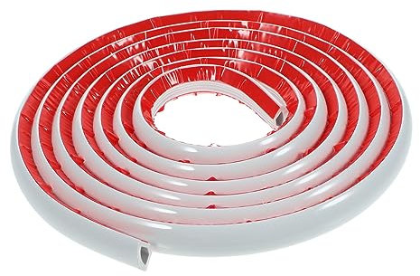Operitacx Garniture Autocollante à Décoller et Coller en Pvc Blanc, Moulure Flexible pour Bordure de Plafond et Garniture D'angle Facile à Utiliser pour Coins et Bords de Murs