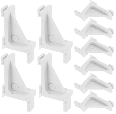 STOBAZA 10Pcs Freezer Shelf Clips Plastic Snap Hooks Refrigerator Cooler Shelf Support Brackets Adjustable Fridge Storage Organizers