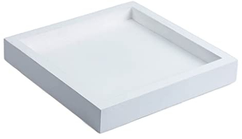 Square Clay Plant Stand & Saucer - Outdoor/Indoor Pot Base for Living Room - Water Tray for Houseplants - Versatile Plant Pot Tray for All Decor Styles