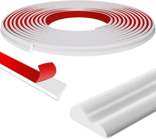 9.84ft Peel and Stick Wall Moulding Panels - Self-Adhesive Wall Panelling Kits & Moulding Trim for Mirror Frames, Chair Rails, Home Decorations & Wall Protection (3m × 32mm)
