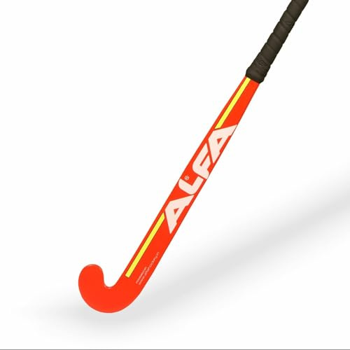 ALFA Y-30 - Racchetta da hockey | 10% carbonio | leggera e durevole | arco extra basso | ideale per precisione e controllo | Colore: rosso | Dimensioni: 32 pollici