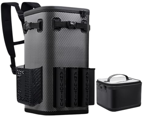 Tablettbox Rucksack – Angeltasche, wasserdicht, 49 l, Organizer für Zahnräder mit großer Kapazität, multifunktionales Set, Aufbewahrung der Stangenhalterung | Angelrucksack für L, 6 Rod Slot, Se