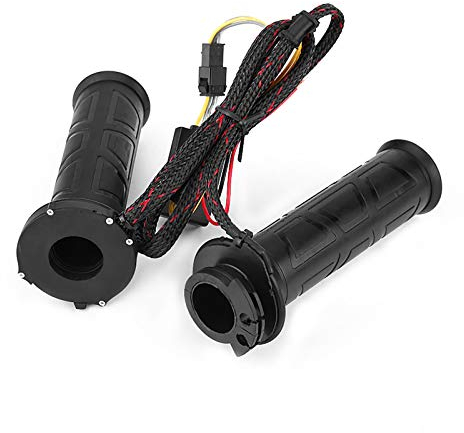 Keenso Motorcycle Heated Grips, 1 Pair 7/8 22mm Heated Motorcycle Handlebar Grips Electric Motorcycle Heated Hand Grips Handlebar Warmer for Motorcycle/Bike motorcycle heated grips